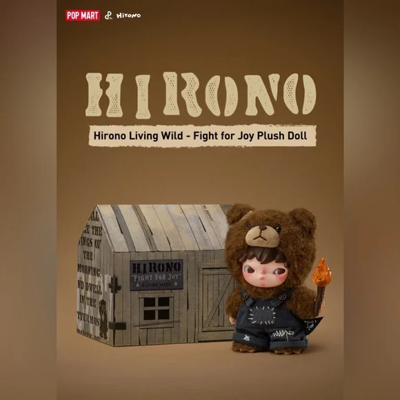 com: POP MART Hirono Living Wild-Fight for Joy Plush Doll